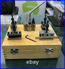 NEW 5 Pieces Set T37 Quick-Change Toolpost Myford ML7 Wooden Box