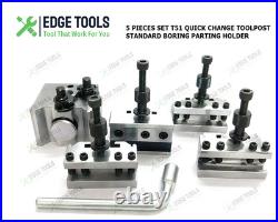 NEW T51 Quick Change Toolpost Standard Boring Parting Holder Set 5 Pcs TOOLS USA