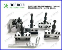 NEW T51 Quick Change Toolpost Standard Boring Parting Holder Set 5 Pcs TOOLS USA