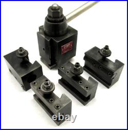 NICE! DORIAN SD35CXA QUICK CHANGE LATHE TOOL POST + 4 HOLDERS 14 to 17 SWING