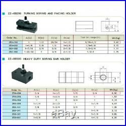 New AXA Size 250-100 Set Piston Type Quick Change Tool Post Set for 6-12 Lathe