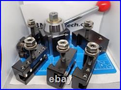 New AXA Wedge Type Quick Change Tool Post Set for Asian 9 x 20 Lathes