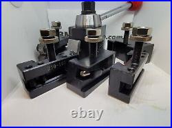 New Atlas / Craftsman 9-12? Lathe AXA Wedge Type Quick Change Tool Post Set