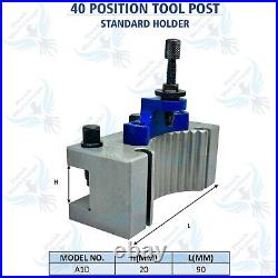 New Multifix Tools 40 Position Mini Lathe Quick Change Tool Post Holders 5Pc Set New Multifix Tools 40 Position Mini Lathe Quick Change Tool Post Holders 5Pc Set