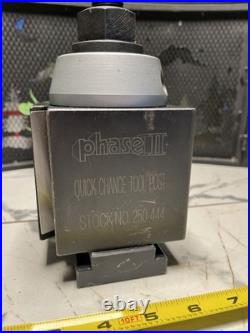 New- Phase II 250-444 Wedge Quick Change Tool Post For 14-20 Lathe Swing