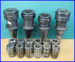 Nmtb40 Quick Change Tool Holders 4 Pcs Erickson, Parlec + 12 Tg-100 Collets