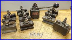 OLDER ALORIS AX QUICK CHANGE METAL LATHE TOOL POST With 11 AX AXA ALORIS HOLDERS