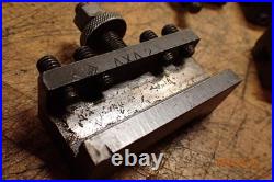 OLDER ALORIS AX QUICK CHANGE METAL LATHE TOOL POST With 11 AX AXA ALORIS HOLDERS