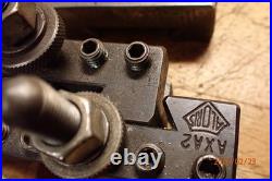 OLDER ALORIS AX QUICK CHANGE METAL LATHE TOOL POST With 11 AX AXA ALORIS HOLDERS