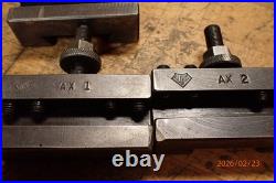 OLDER ALORIS AX QUICK CHANGE METAL LATHE TOOL POST With 11 AX AXA ALORIS HOLDERS