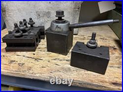 PHASE II 250-444 400 Wedge Type Quick Change Tool Post Set With 5 Holders