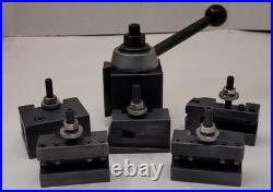 PHASE II Quick Change Tool Post 250-333 6 Piece Set with Holders