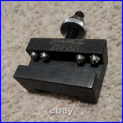 Phase II Lathe Quick Change Tool Post Holder #250-200 With 4 Tool Holders Phase II Lathe Quick Change Tool Post Holder #250-200 With 4 Tool Holders
