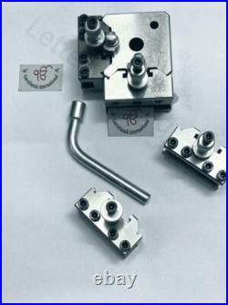 Premium Quick Change Tool Post Set for Lathe Hardened Ground 8Holders +blade