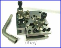 Premium Quick Change Tool Post Set for Lathe Hardened Ground 8Holders +blade