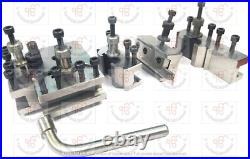 Premium Quick Change Tool Post Set for Lathe Hardened Ground 8Holders +blade