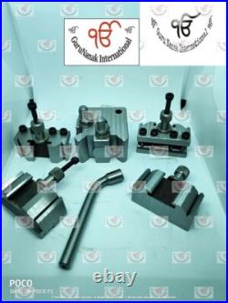 Premium Quick Change Tool Post Set for Lathe Hardened Ground 8Holders +blade