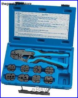 Quick Change Ratcheting Terminal Crimping Kit with 9 Die Sets S&G Tool Aid Auto
