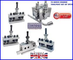 Quick Change T2 Tool Post Set Of 5 pcs Parting Standard Boring Holders 26mm