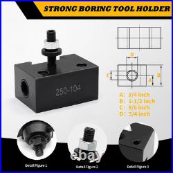 Quick Change Tool Post Set 6-12 Lathe Swing 250-100 250-101, 250-102, 250-10
