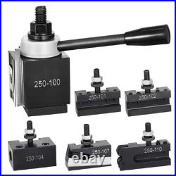 Quick Change Tool Post Set 6 Pieces Includes Lathe Tool Holders Wedge Type Tool