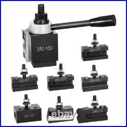 Quick Change Tool Post Set, 8Pcs, Includes Lathe Tool Holders 12 In. Metal Wedge