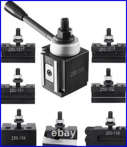 Quick Change Tool Post Set, 8 Pcs, Includes Lathe Tool Holders, Tool Post with T
