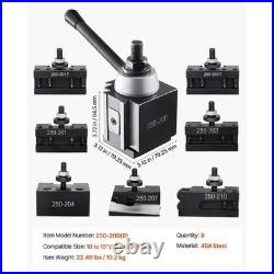 Quick Change Tool Post Set 8 Pcs Lathe Tool Holders for 10-15 Mini Lathe Swing