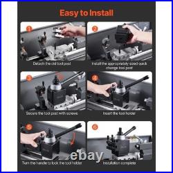 Quick Change Tool Post Set 8 Pcs Lathe Tool Holders for 10-15 Mini Lathe Swing