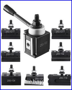 Quick Change Tool Post Set 8 Pcs Lathe Tool Holders for 6-12 Mini Lathe Swing Quick Change Tool Post Set 8 Pcs Lathe Tool Holders for 6-12 Mini Lathe Swing
