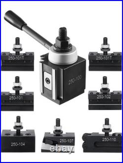 Quick Change Tool Post Set 8 Pcs Lathe Tool Holders for 6-12 Mini Lathe Swing