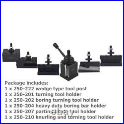 Quick Change Tool Post Set Swing Dia 10-15 Inch 6Pcs