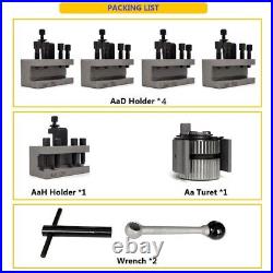 Quick Change Tool Post With 5pcs Holders 40 Position for Swing 120-220mm Lathe