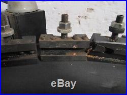Quick Change Tool Post with 5 tool holders 250 series Machinist USED