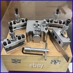 Set of 5PC T51 Quick Change Tool Post Standard Boring Parting Holder Wooden Box Set of 5PC T51 Quick Change Tool Post Standard Boring Parting Holder Wooden Box