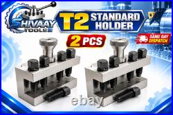 T2 Quick Change Tool Post Dixon Type Lathe 26mm Set-2PC Holders with Main Block