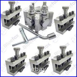 T2 Quick Change Tool Post Set 5 Holders Dixon Type Lathe 26mm T2 Quick Change Tool Post Set 5 Holders Dixon Type Lathe 26mm