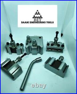 T37 Quick Change Tool Post With 2 Standard, 1 Vee, 1 Parting Holder & Spanner