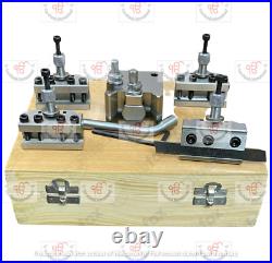 T37 quick change tool post ML7 set of 5 with wooden box. Hq,
