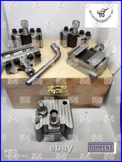 T37 quick change tool post ML7 set of 5 with wooden box. Hq,