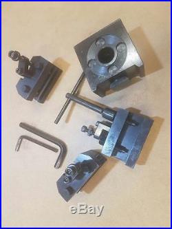 T48 Single Capacity Quick Change Tool Post, with 3 Holders For Lathe fit Myford