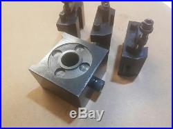 T48 Single Capacity Quick Change Tool Post, with 3 Holders For Lathe fit Myford
