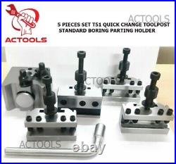 T51 Quick Change Toolpost Standard Boring Parting Holder 5 Pcs Set USA ACTOOLS T51 Quick Change Toolpost Standard Boring Parting Holder 5 Pcs Set USA ACTOOLS
