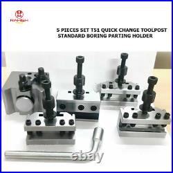 T51 Quick Change Toolpost Standard Boring Parting Holder Set 5 Pcs RAHISHTOOLS T51 Quick Change Toolpost Standard Boring Parting Holder Set 5 Pcs RAHISHTOOLS