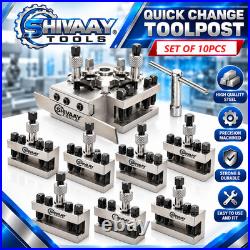 T63 Quick Change Tool Post Set Colchester Bantam 25mm Capacity Set of 10pcs