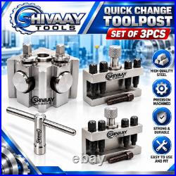 T63 Quick Change Tool Post Set Colchester Bantam 25mm Capacity Set of 3pcs