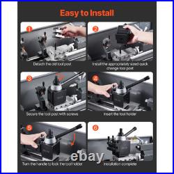 UIMOSO Quick Change Tool Post Set, Includes Lathe Tool Holders, Wedge Type Tool