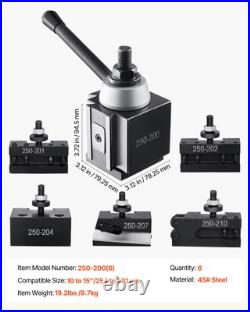 VEVOR Quick Change Tool Post Set 6 Pcs Lathe Tool Holders for 10-15 Mini Lathe