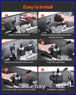 VEVOR Quick Change Tool Post Set 8Pcs Lathe Tool Holders 6-12 Mini Lathe Swing