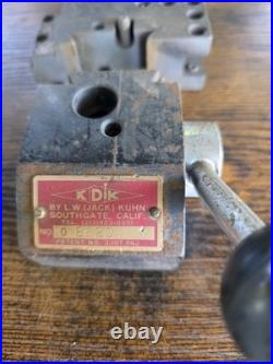 Vintage KDIK QUICK CHANGE TOOL POST & HOLDER NO. 8620 USA